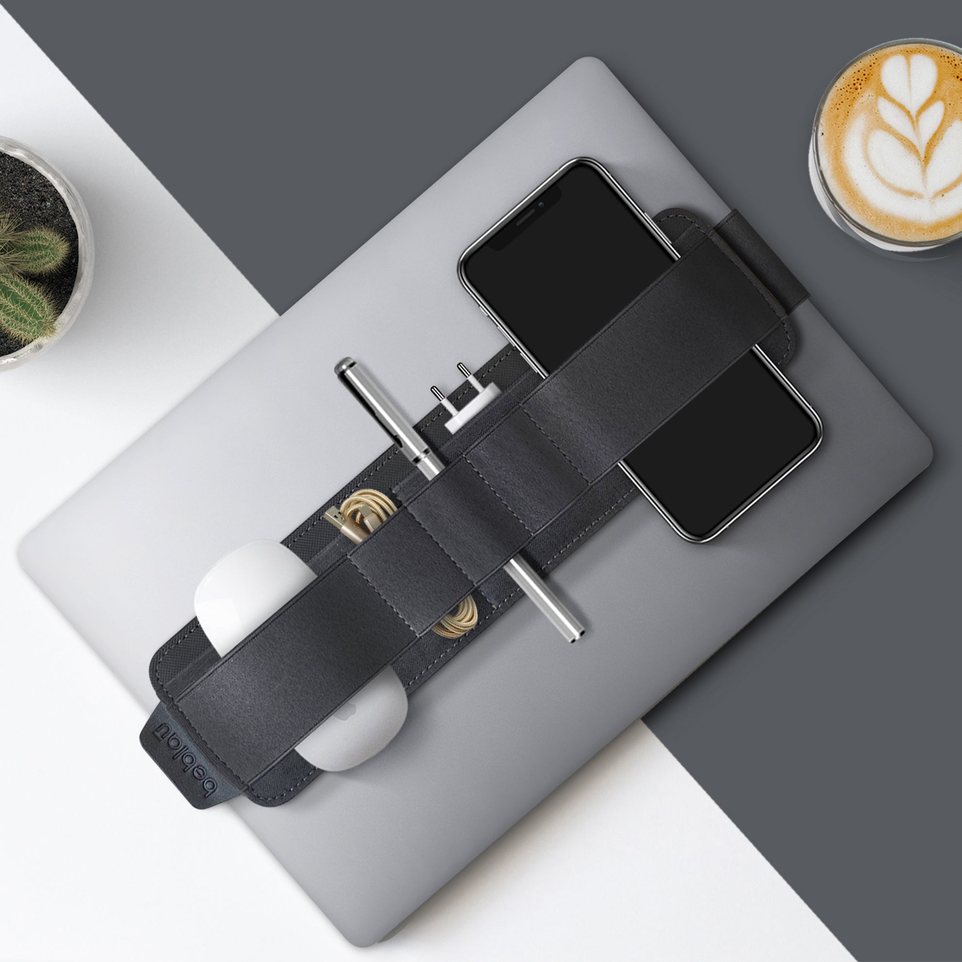 SLIM PRO - Tech organizer attachable to laptops & notebooks - Beblau Smart Organizers