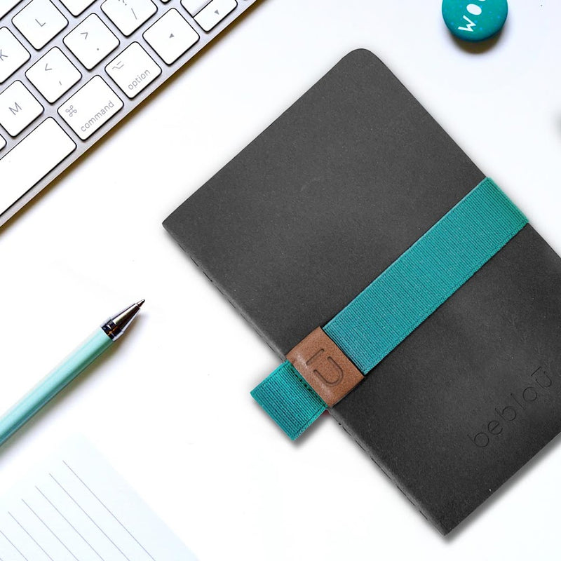 Pocket Notebook - Set of 3 with elastic strap - Beblau